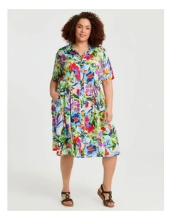 Natural Summer Abstract Shirt Print