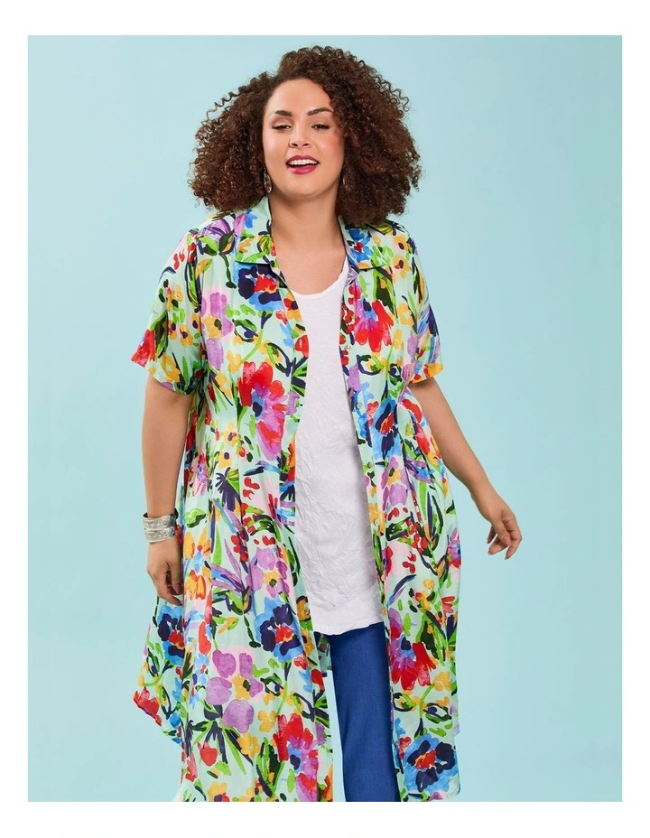 Natural Summer Abstract Shirt Print image 5