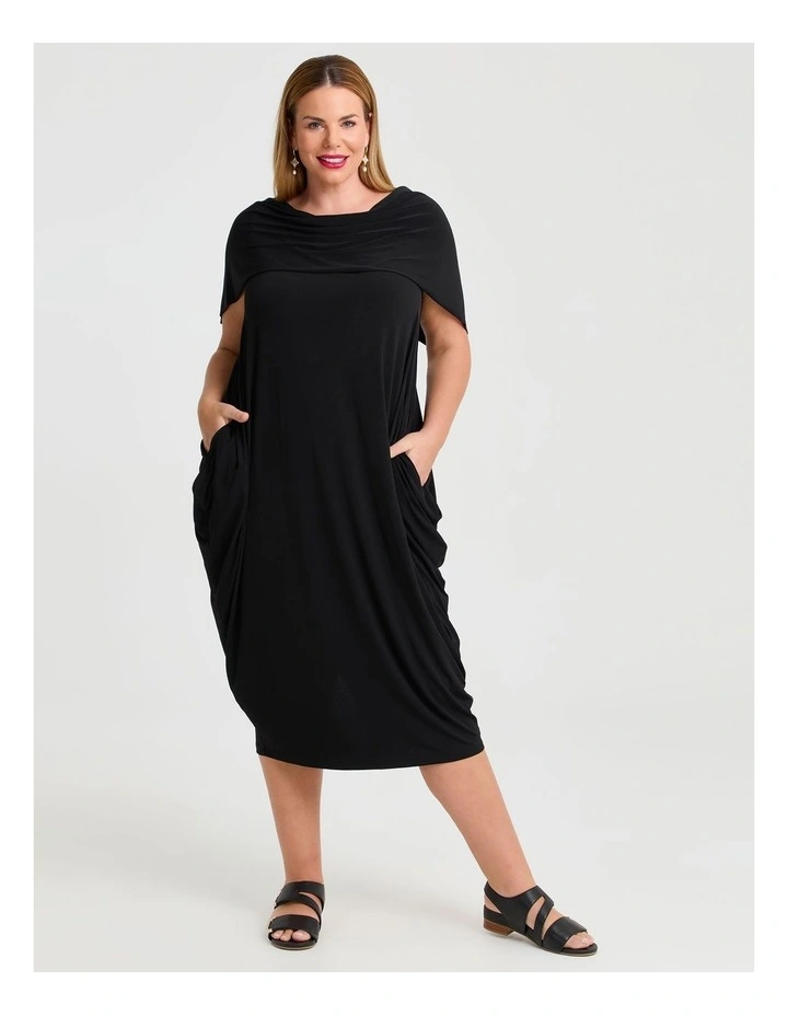 Essence Off The Shoulder Dress in Black image 1