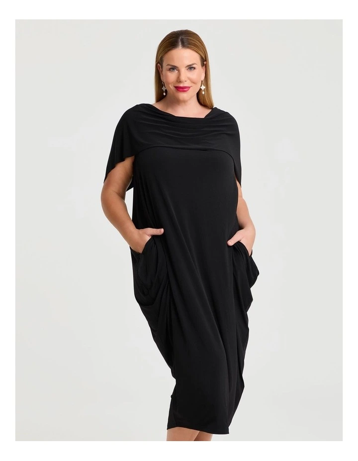 Essence Off The Shoulder Dress in Black image 3