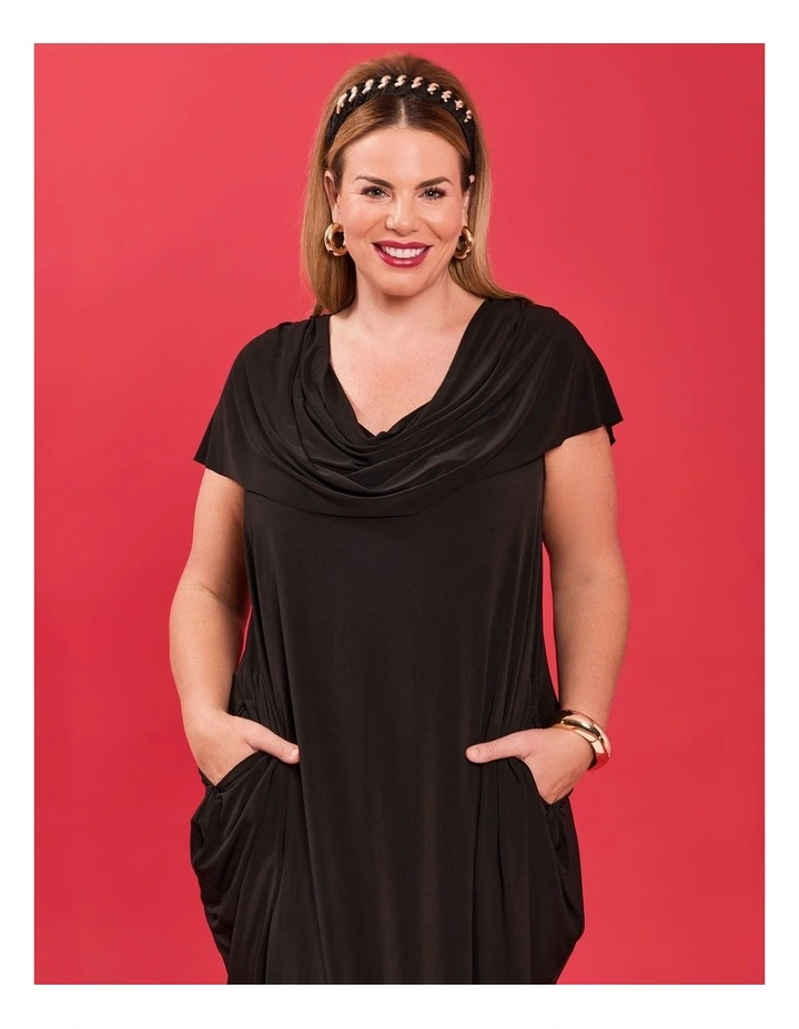 Essence Off The Shoulder Dress in Black image 6