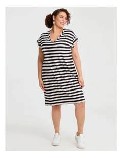 Natural Destination Dress in Stripe