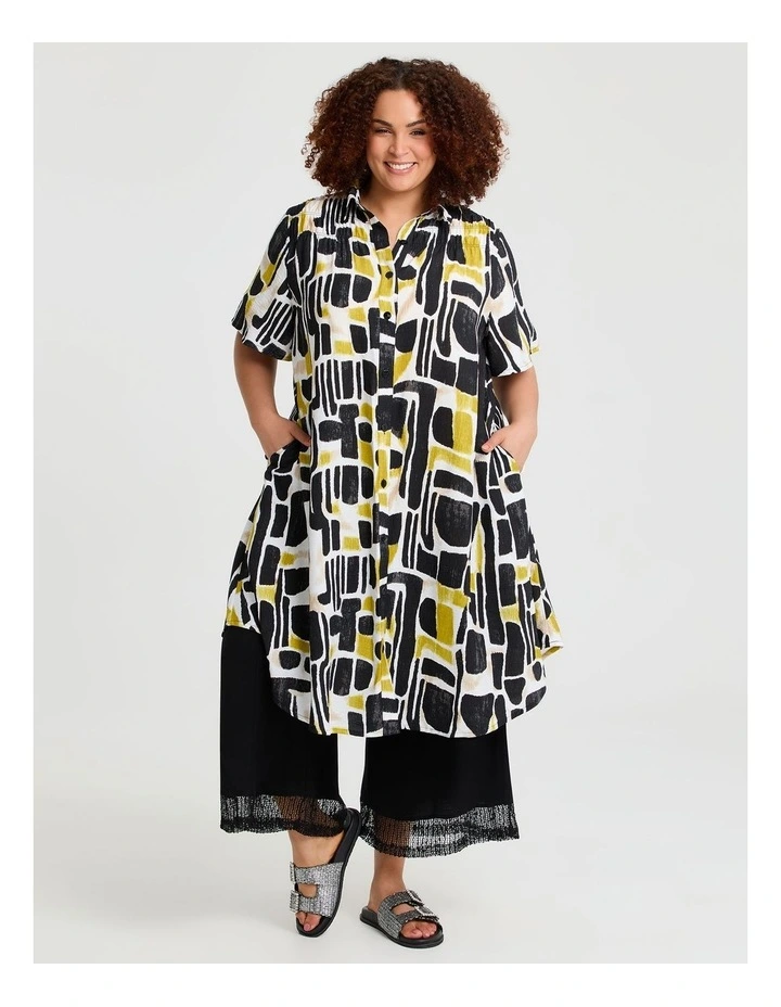 Revival Natural Shirt Dress Print image 1