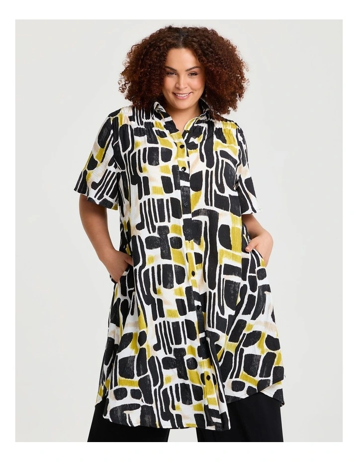 Revival Natural Shirt Dress Print image 3