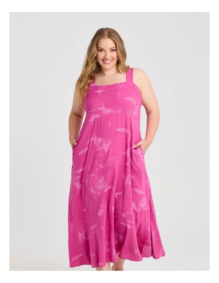 Natural Sunset Maxi Dress in Multi image 3