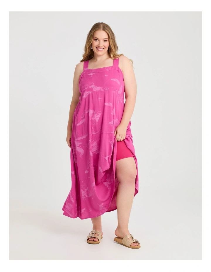 Natural Sunset Maxi Dress in Multi image 4