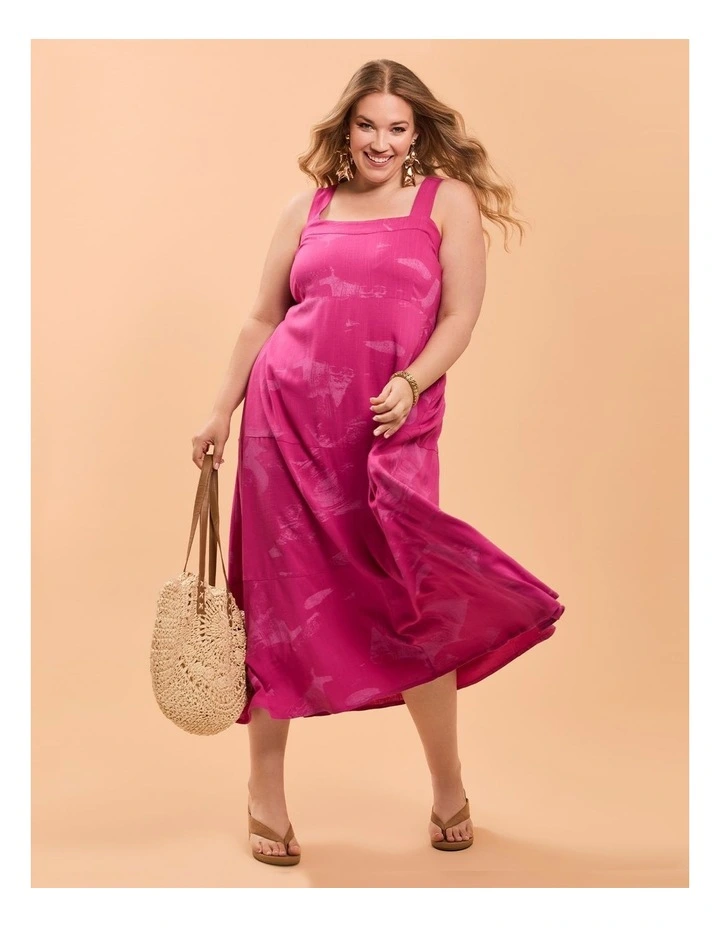 Natural Sunset Maxi Dress in Multi image 5