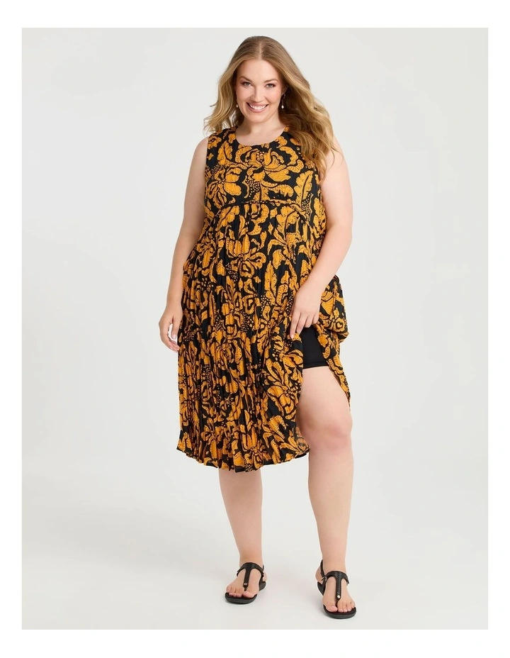 Cotton Favourite Sleeveless Dress Mango/black image 4