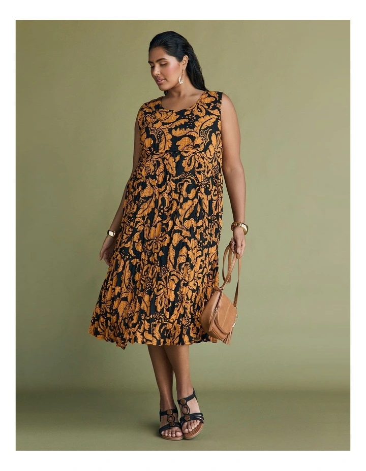 Cotton Favourite Sleeveless Dress Mango/black image 6