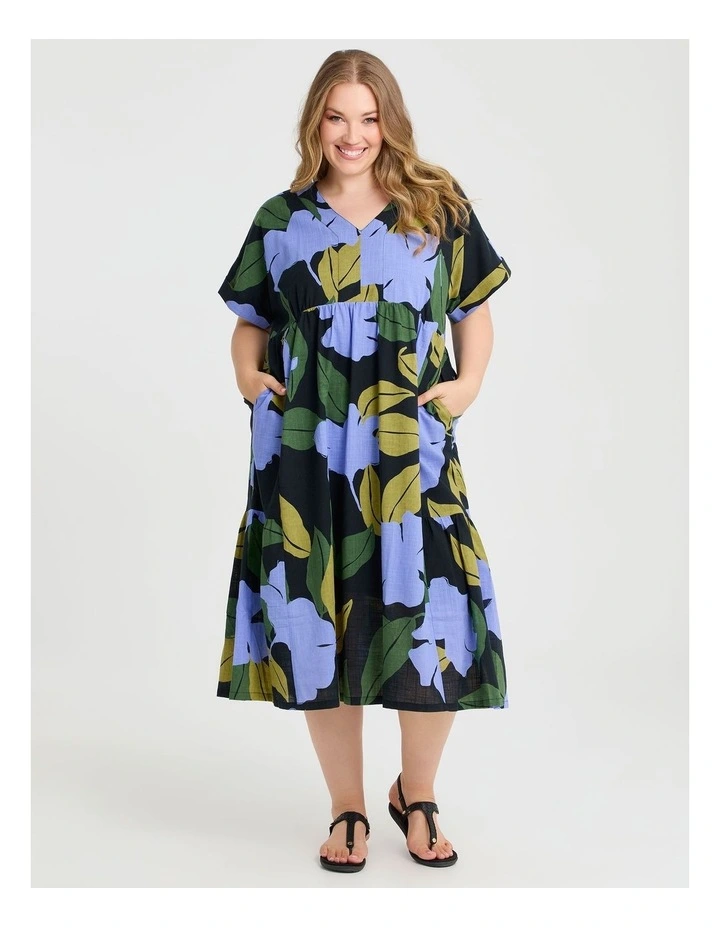 Cotton Ophelia V-neck Dress Print image 1