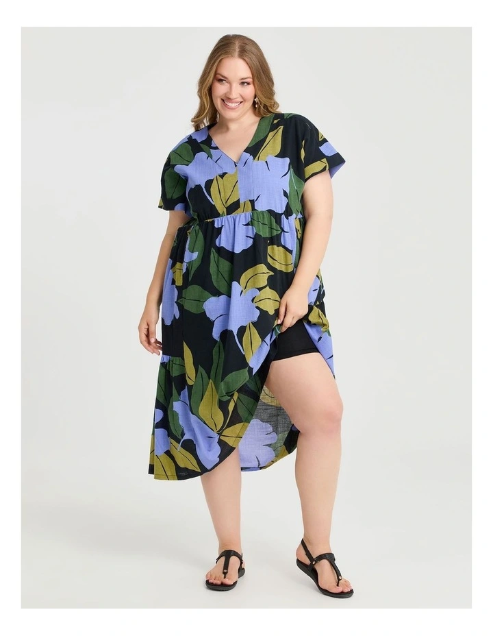 Cotton Ophelia V-neck Dress Print image 4