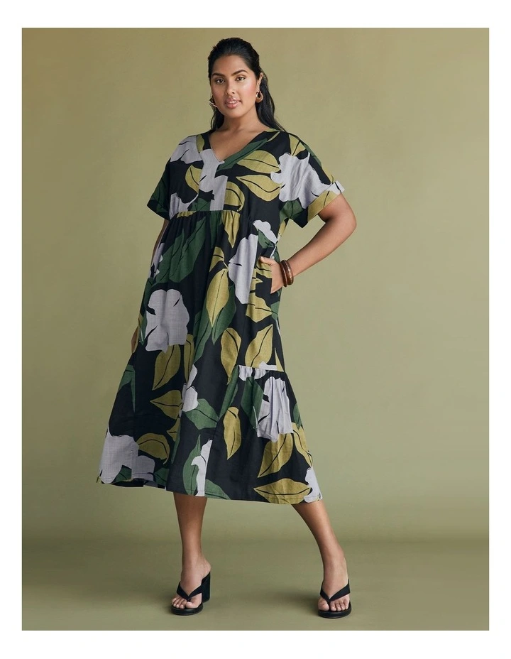 Cotton Ophelia V-neck Dress Print image 5