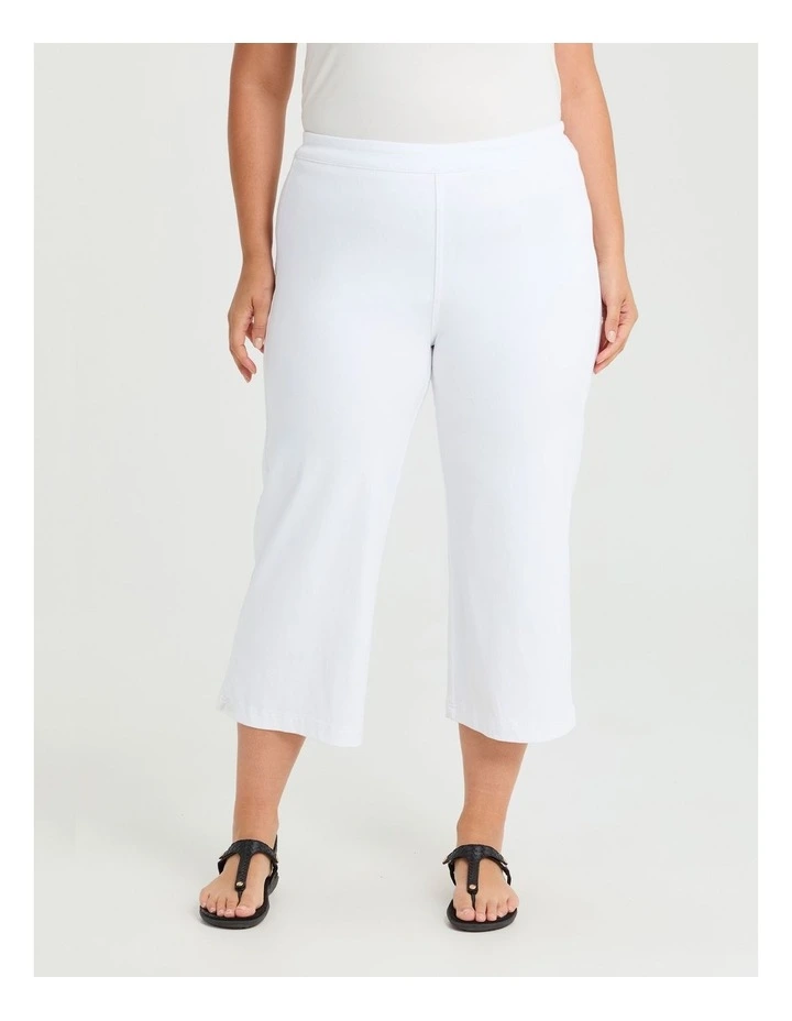 The Travel Wide Leg Crop Jean White image 1