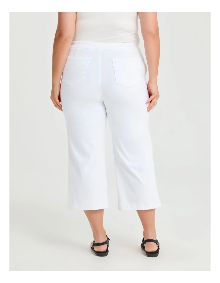 The Travel Wide Leg Crop Jean White image 2
