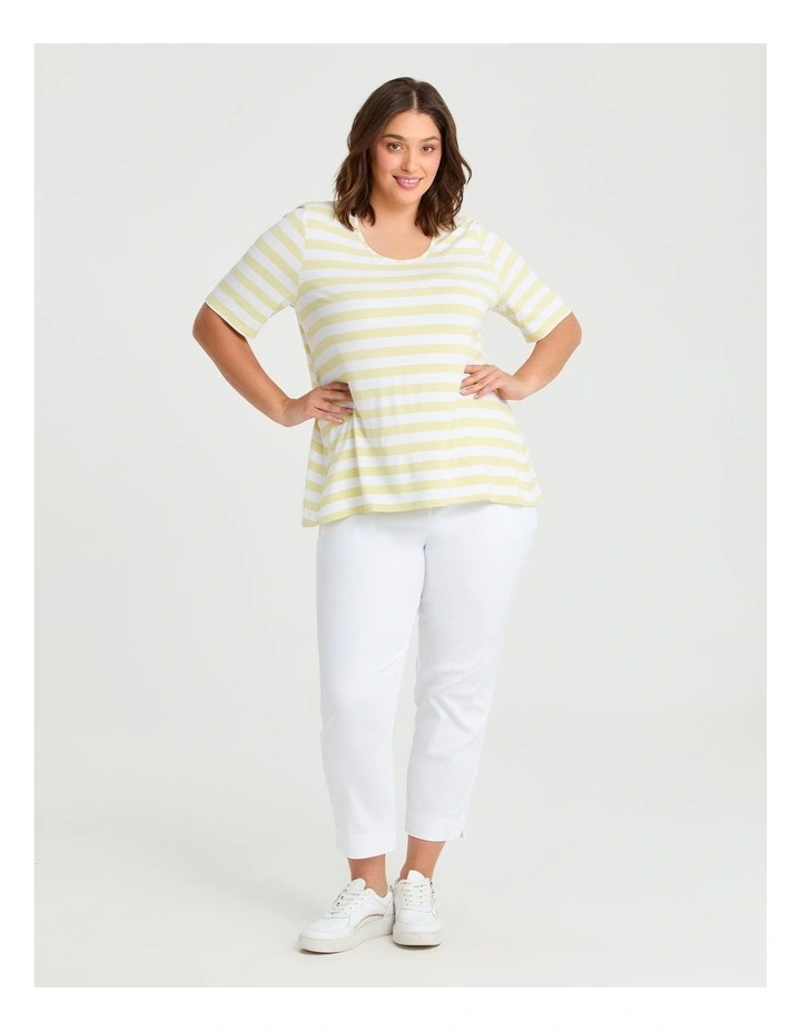 The Travel Wide Leg Crop Jean White image 3