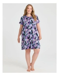 Australian Cotton Leafy Nightie Print