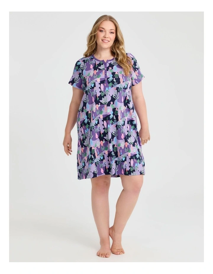 Australian Cotton Leafy Nightie Print image 1