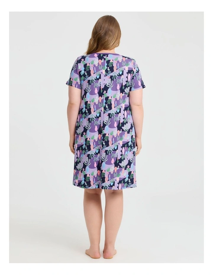 Australian Cotton Leafy Nightie Print image 2
