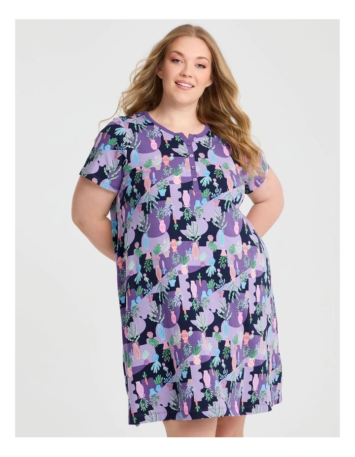 Australian Cotton Leafy Nightie Print image 3