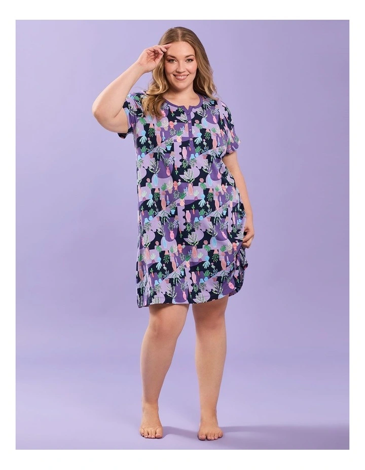 Australian Cotton Leafy Nightie Print image 4