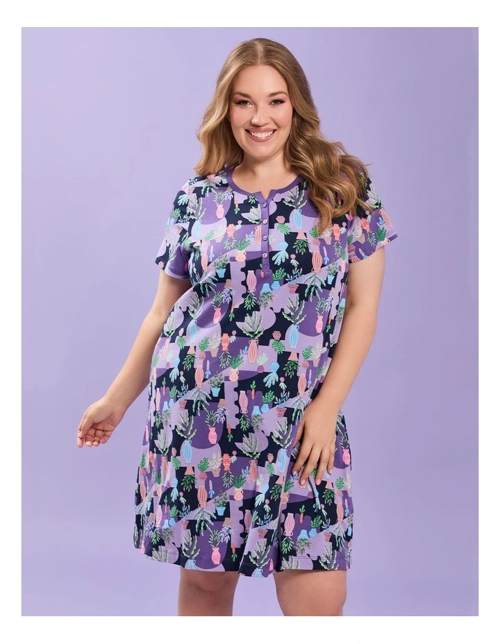Australian Cotton Leafy Nightie Print image 6