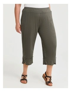 Alicia Crop Pant in Olive