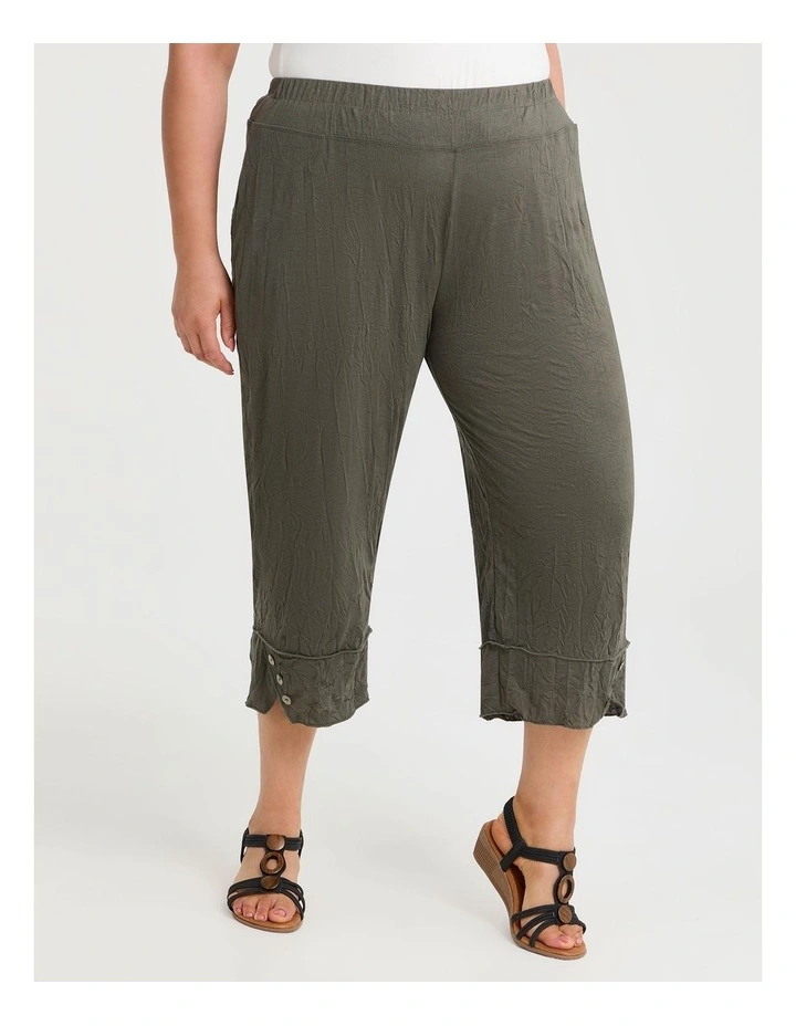 Alicia Crop Pant in Olive image 1