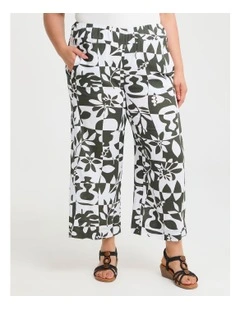 Linen Blend Tropics Pant in Multi