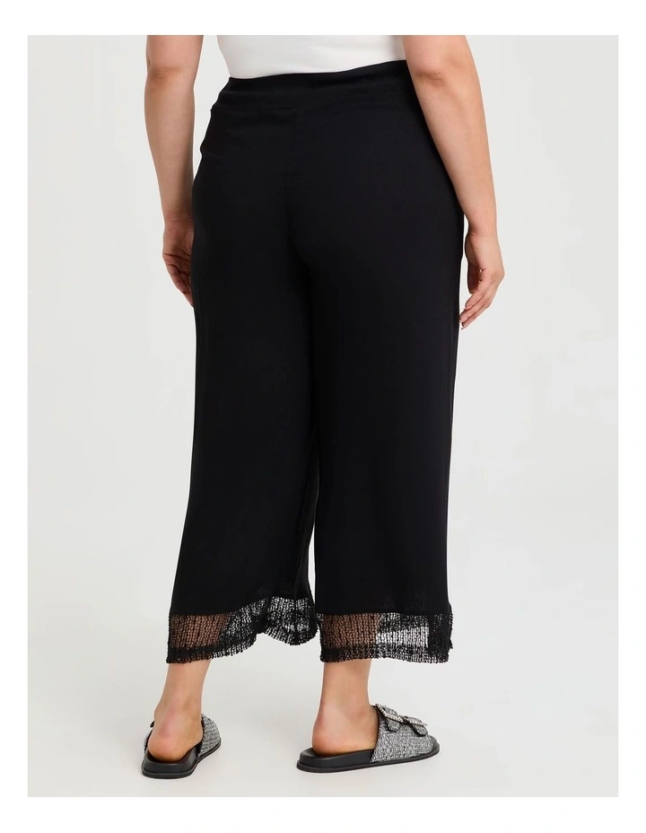 Mesh Trim Natural Pant Black image 2