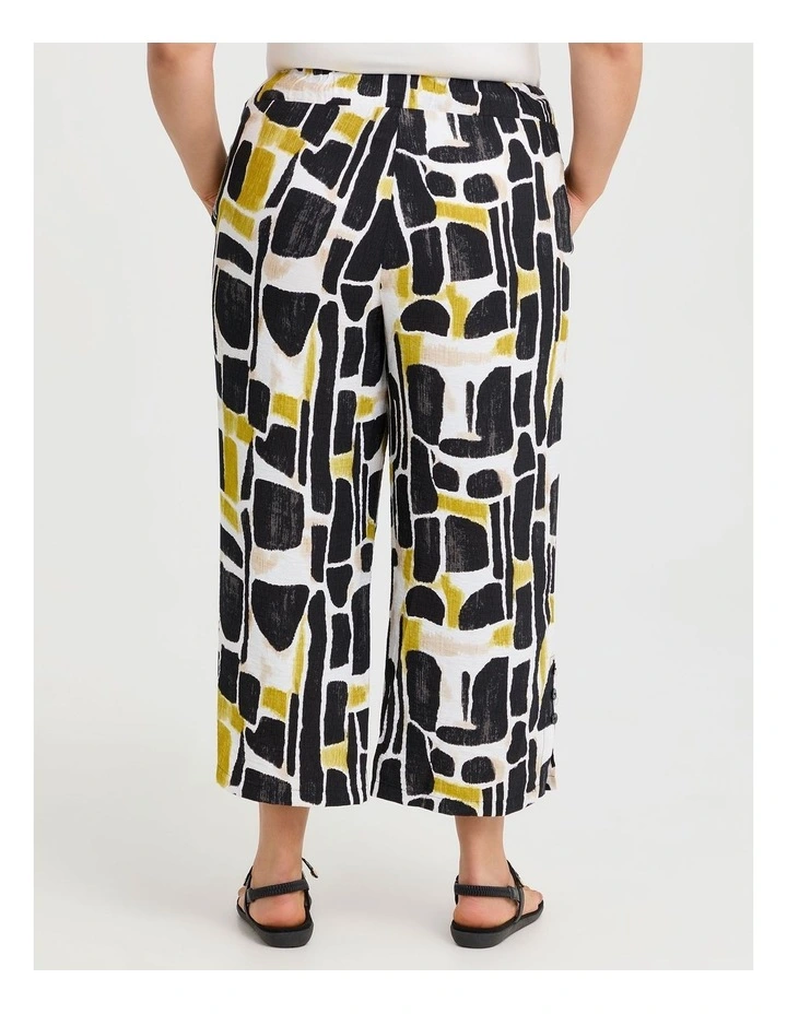 Abstract Natural Crop Pant Print image 2