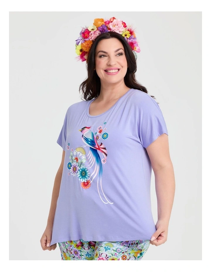 Catalina Benedict Pyjama Top in Bel Air Blue image 1