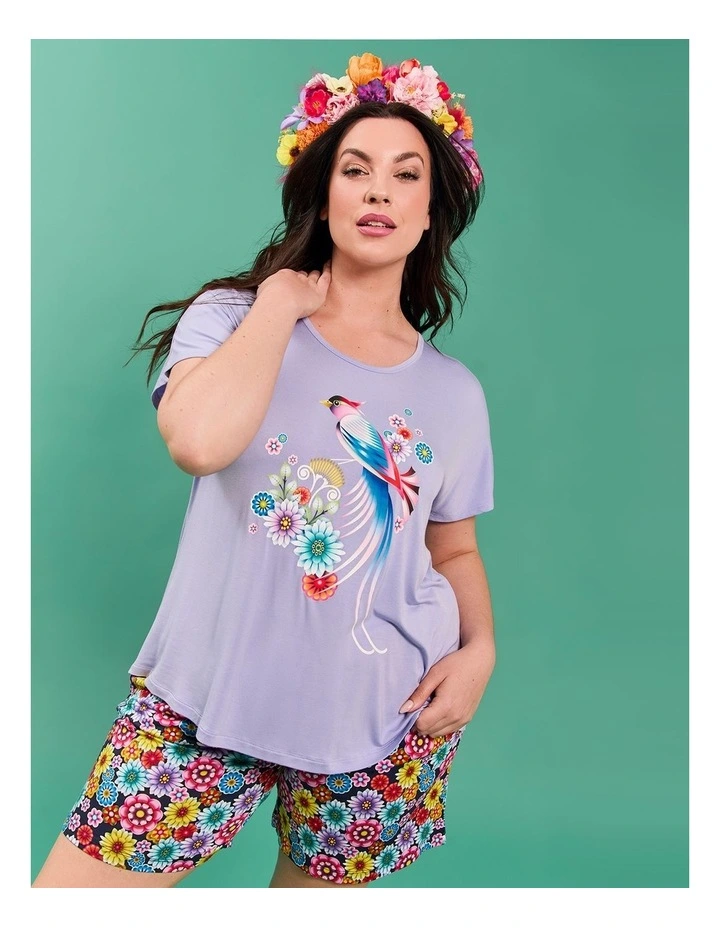 Catalina Benedict Pyjama Top in Bel Air Blue image 4