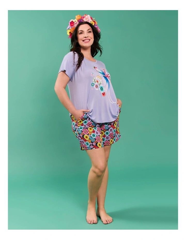 Catalina Benedict Floral Pyjama Shorts in Print image 4