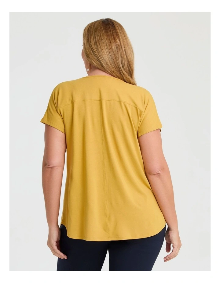 Natural Round Neck Everyday T-shirt in Sunlit Glow image 2