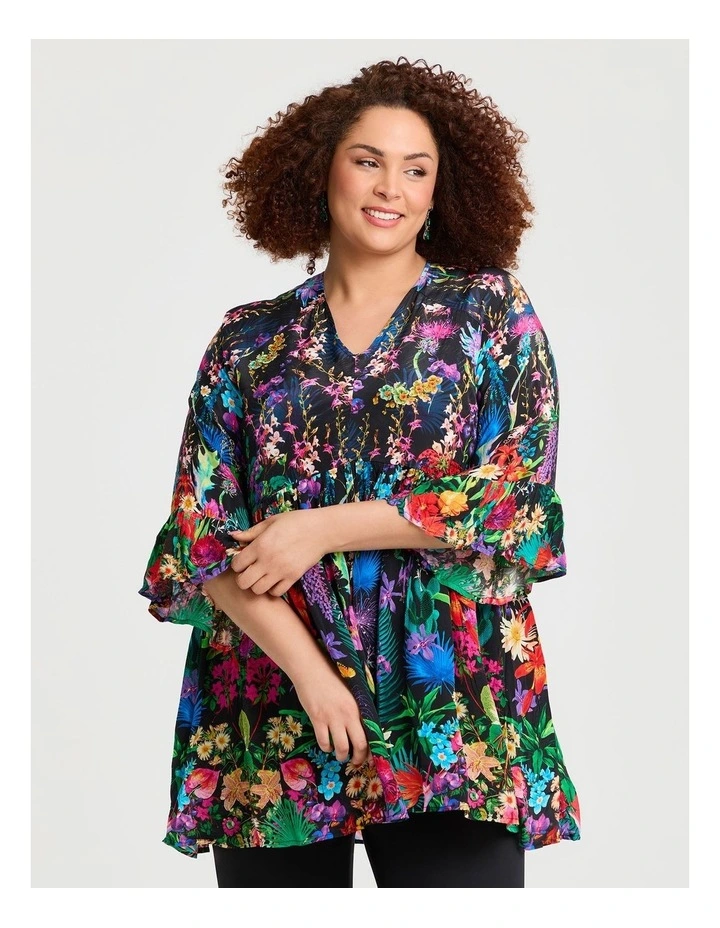 Natural Iris Top in Print image 1