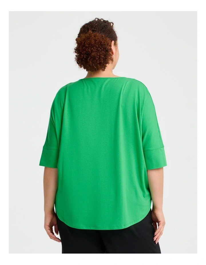 Pima Cotton Traveller Top Holly Green image 2