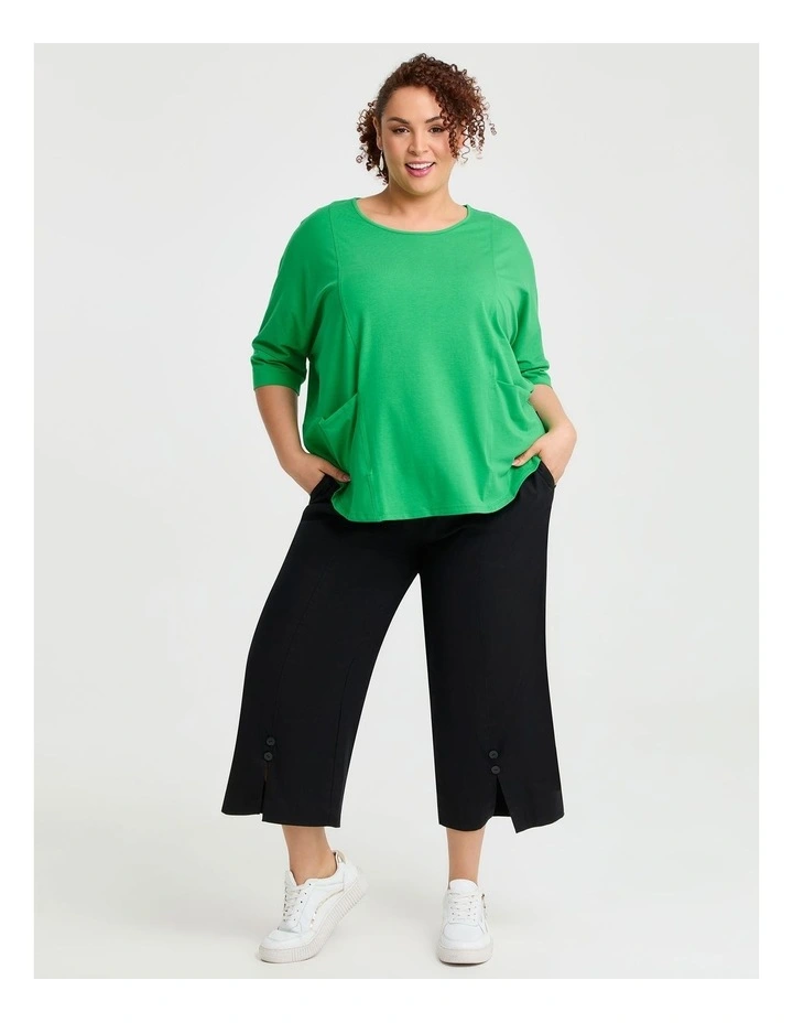 Pima Cotton Traveller Top Holly Green image 3