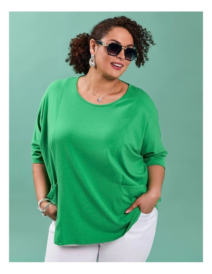 Pima Cotton Traveller Top Holly Green image 5