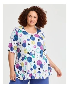 Bamboo Multi Spot Top Print