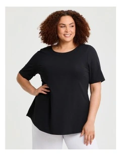Pima Cotton Essential Top Black