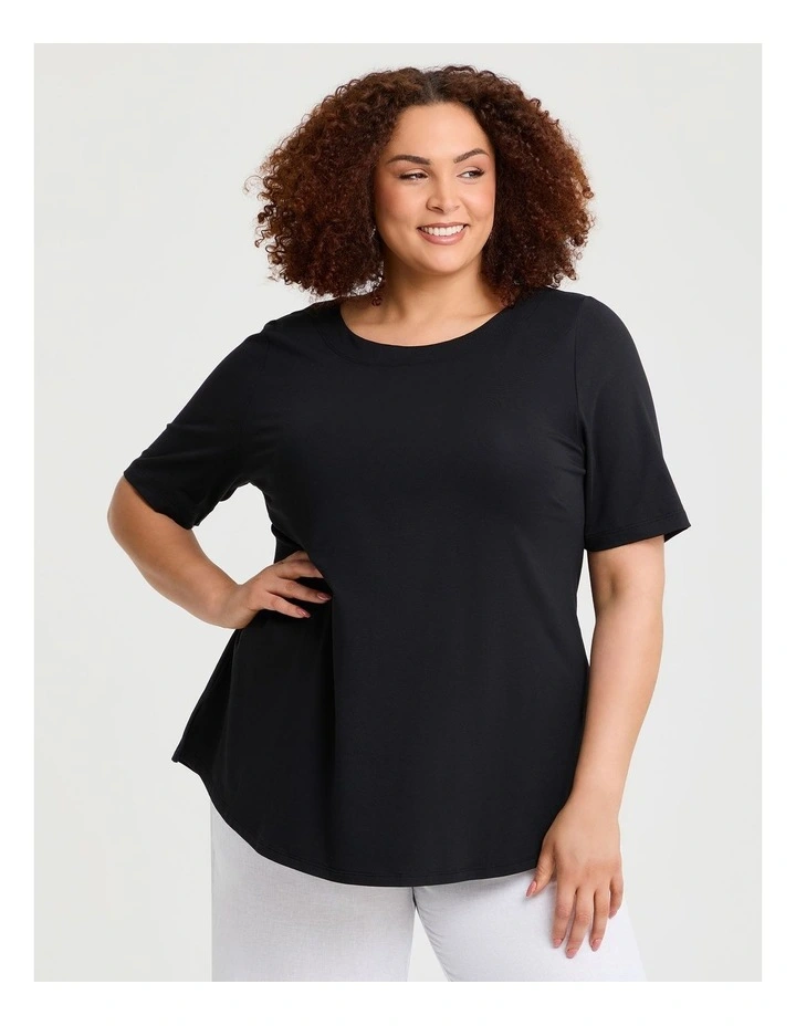Pima Cotton Essential Top Black image 1