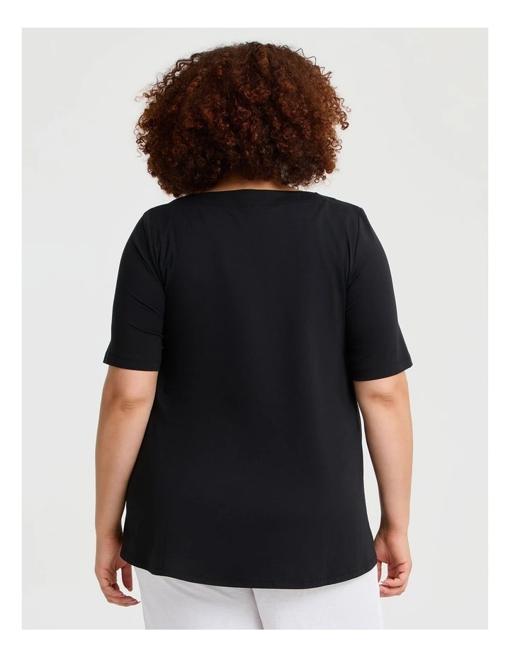 Pima Cotton Essential Top Black image 2