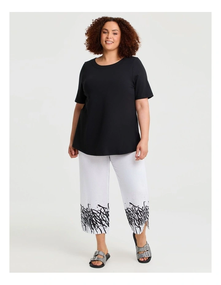 Pima Cotton Essential Top Black image 3
