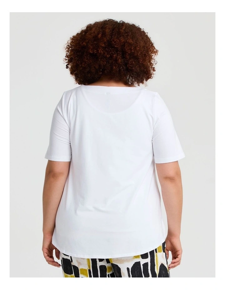 Pima Cotton Essential Top White image 2