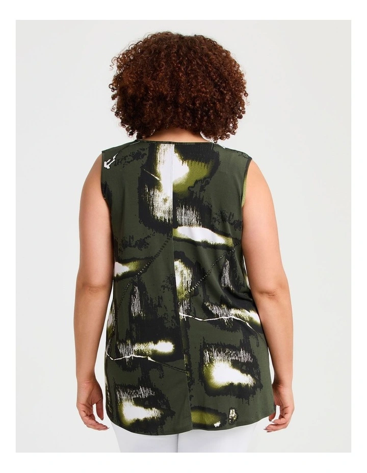 Amazon Luna Tank Olive Print image 2