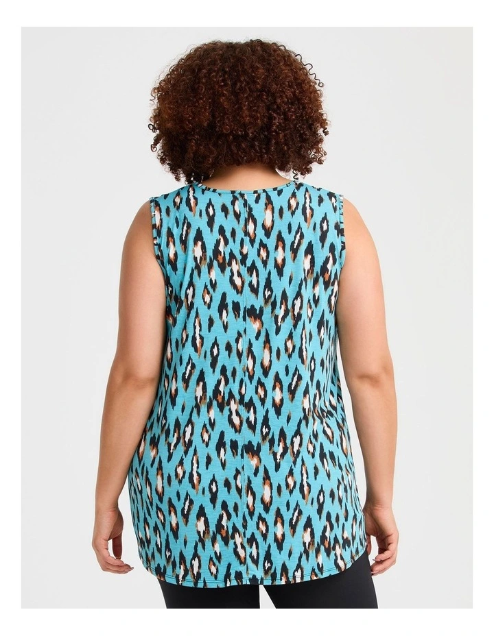 Amazon Luna Tank Turquoise Print image 2