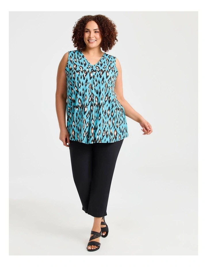 Amazon Luna Tank Turquoise Print image 3