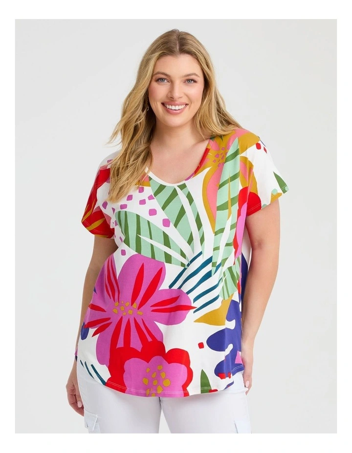 Cotton Sunkissed Floral T-shirt Print image 1