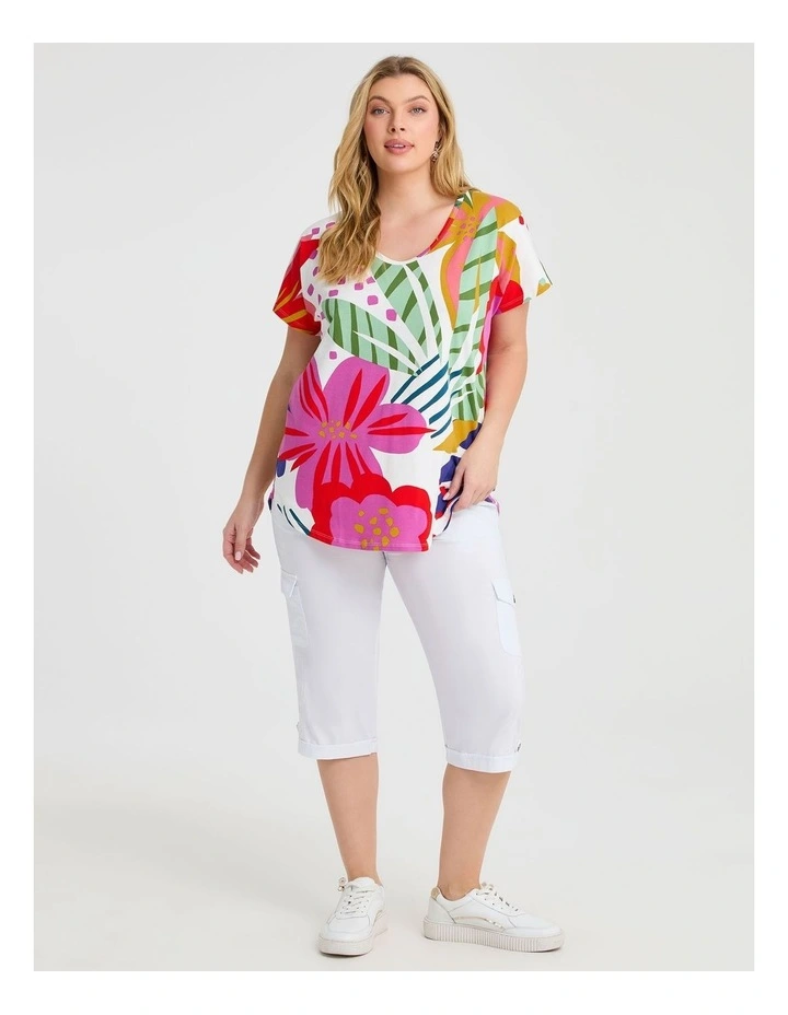Cotton Sunkissed Floral T-shirt Print image 3