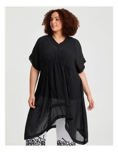 Chiffon Sojourn Tunic Black